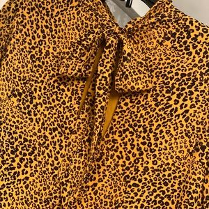 Nanette Lenore midi dress- cheetah print- size 14